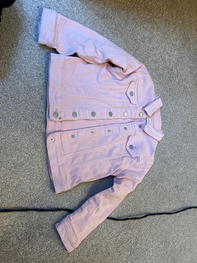 Girls pink denim jacket