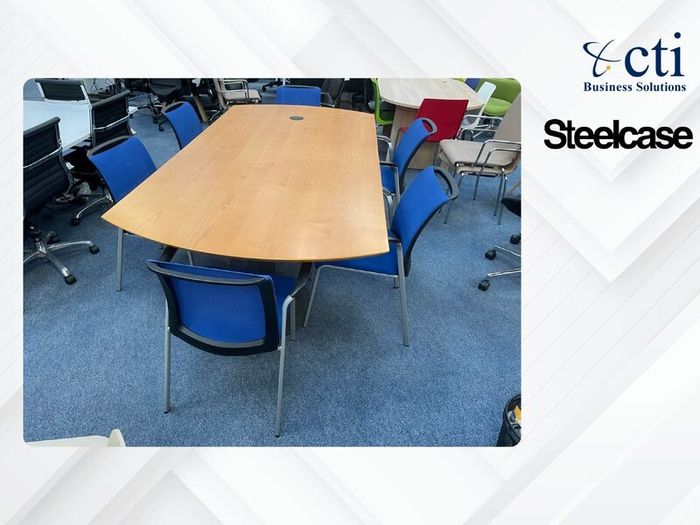 7 x Steelcase Blue Meeting Chairs