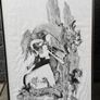 2 x Framed Black & White Drawings Image 10