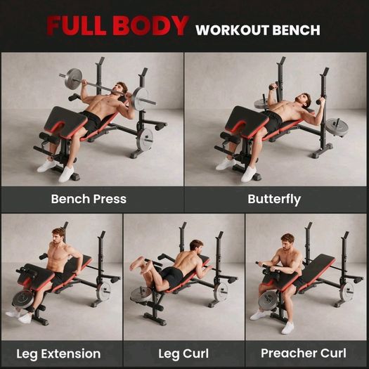 HOMCOM Multi-Function Weight Bench with Rack (Great Condition)