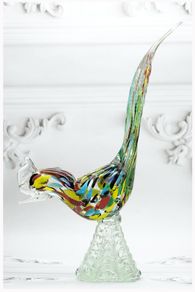 Italian Murano Art Glass Rooster H 32 cms