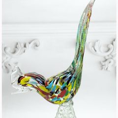 Italian Murano Art Glass Rooster H 32 cms