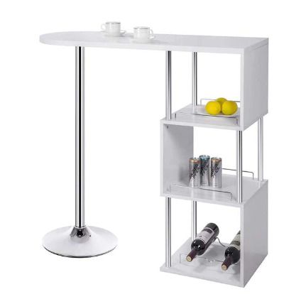 BRAND NEW Light luxury modern minimalist bar table, bar table, dining table, with three shelf space wine rack
