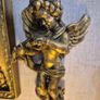 2 Vintage pair of plaster Italian wall hanging cherubs Image 2