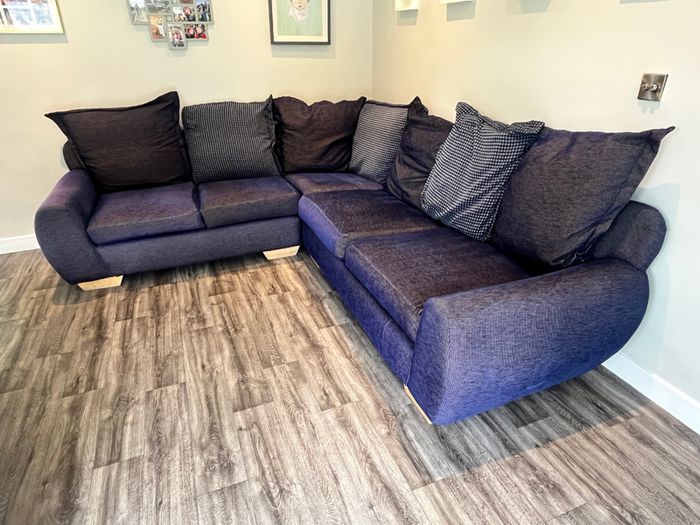 Navy Corner Sofa