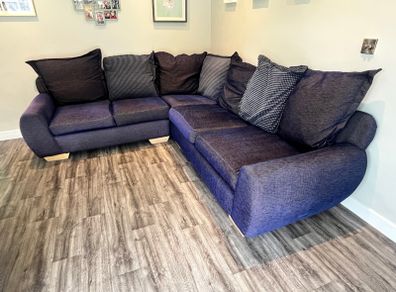 Navy Corner Sofa