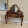 Four poster carved Indonesian bed super king incl bedside tables and dresser Image 9
