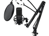 main image for ad USB Microphone Condenser D80-9 Recording Microphone with Stand and Ring Light for PC Karaoke Streaming Podcasting for Youtube