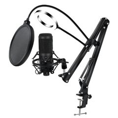 USB Microphone Condenser D80-9 Recording Microphone with Stand and Ring Light for PC Karaoke Streaming Podcasting for Youtube