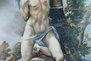 An Original Rare Antique Print from Picture Relics - SAINT SEBASTIAN by 'EL GRECO' Dated: 1580
