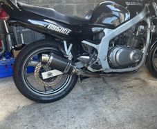 Suzuki GS500 Delkevic exhaust and silencer