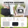 Portable Stainless Steel Camping Wood Stove, 203.2cm Chimney, 11.47L Firebox, 8 Chimney Pipes, Gloves Included, Wood-Burning Tent Stove for Outdoor Cooking & Heating Image 4