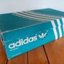 Rare Vintage 1970's Adidas Box. Made in West Germany. For Display, Storage, Stage/Film prop, photography, Craft, Project, Art, Etc.. Adidas Boxes. Touring. Size 9. 70's. Trainers, Runners, Casual, Footwear, Shoes. Image 4