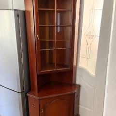 Wooden corner display cabinet