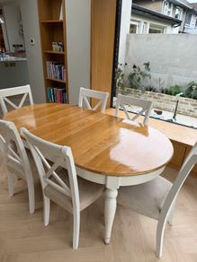 Solid oak dining table