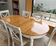 Solid oak dining table