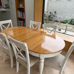 Solid oak dining table