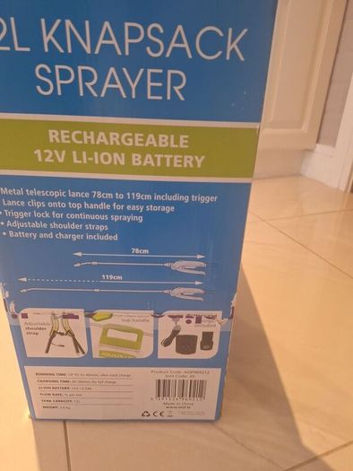 aqua plus rechargeable knapsack sprayer