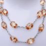 Vintage Sterling Silver Crystal Beaded Necklace (L16,5" - 30,33g) Image 4