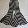 Beaufille Black And White Striped 70's Style Bell Bottom Trousers RRP 250E Image 4