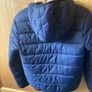 Navy Padded coat with hood. Suit 10/11 yrs Image 3