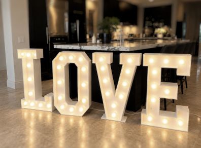 4ft Illuminated LOVE Letters Hire