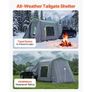 Large SUV Tent for 5-9 Person, 10.6 x 8 FT All-Season SUV Tailgate Tent with Ventilated Door & Mesh Windows, PU3000mm Waterproof Dual-Use Car Rear Hatch Tents for Outdoor Camping Hiking Image 4