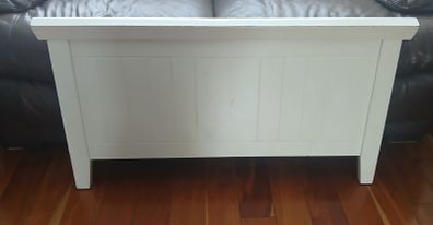 Single bed frame,  white solid wood.