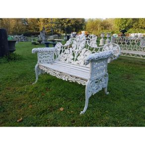 Bench Cast iron with dog face arm rests H25