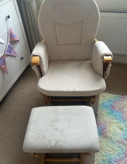 nursery glider chair and stool
