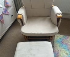 nursery glider chair and stool