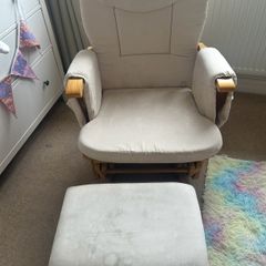 nursery glider chair and stool