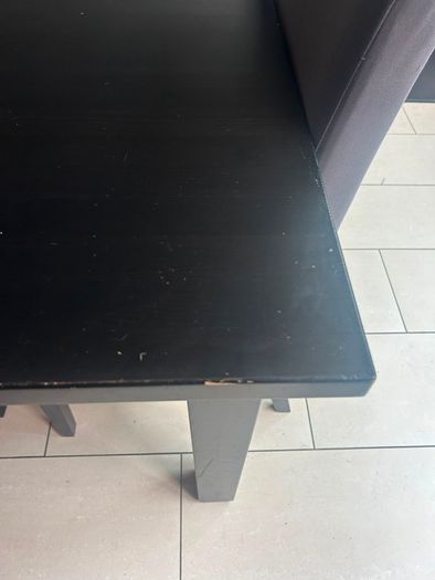 Dining table and chairs x 4