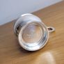 Vintage  English Silver plate mustard pot with cobalt glass liner Image 6