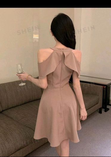 DAZY Women's Open Shoulder A-Line Dress