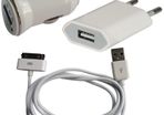 4-in-1 USB Adapter and Charger Set for iPhone, iPod, and iPad