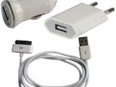 4-in-1 USB Adapter and Charger Set for iPhone, iPod, and iPad