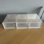 6x Clear Plastic Shoe Storage Boxes Image 2