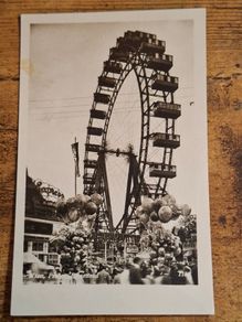 Old Postcard Ferris Wheel, Prater, Vienna, Austria - free standard postage