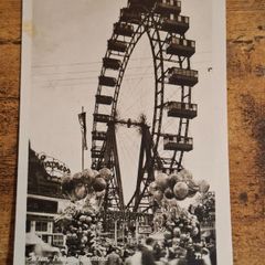 Old Postcard Ferris Wheel, Prater, Vienna, Austria - free standard postage
