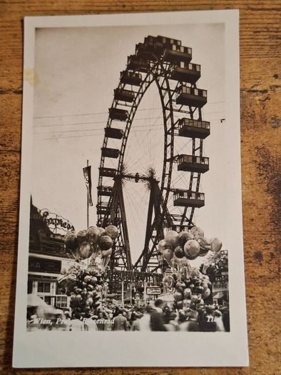 Old Postcard Ferris Wheel, Prater, Vienna, Austria - free standard postage