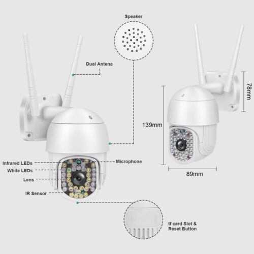 WIFI Camera 1080P HD Wireless IP Home Security Outdoor CCTV Home Smart PTZ Waterproof