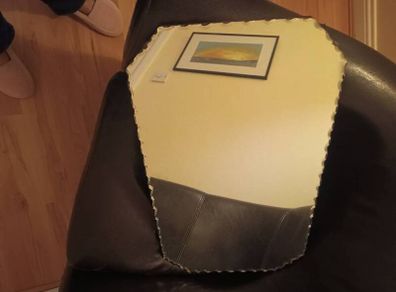 1930's Beveled Mirror 24" X 14"