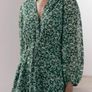 Zara Printed Long Sleeve Midi Dress Image 3