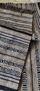 2 Cotton rugs yellow gray black
