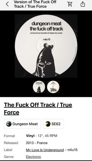 Dungeon meat - the fuck off track 12" vinyl
