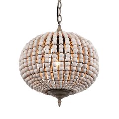 BRAND NEW Vintage country ball nature wooden bead pendant lights 220V led hanging lamp
