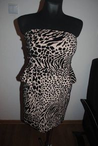 West One leopard print peplum dress size UK12 EU40 Perfect condition Postage included