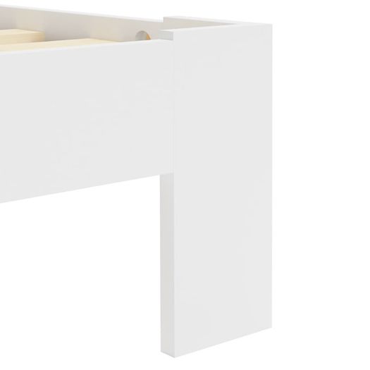 Bed Frame White Solid Pine Wood 160X200 cm