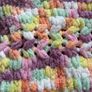 Handknit baby blanket super soft chenille yarn purple brights mix Image 7